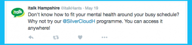 A Silver Cloud Health ad being promoted on iTalk.