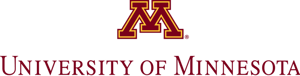 The words University of Minnesota with a capital maroon and yellow M above it.